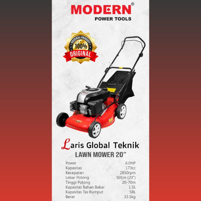 LAWN MOWER MODERN LOMAX mesin potong rumput dorong bensin