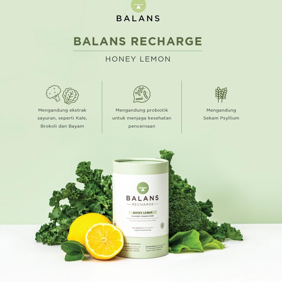 

mz❉Grosir✾ Balans Recharge | Honey Lemon | Fiber & Probiotics Drink - Isi 14 Sachet 82 ➲
