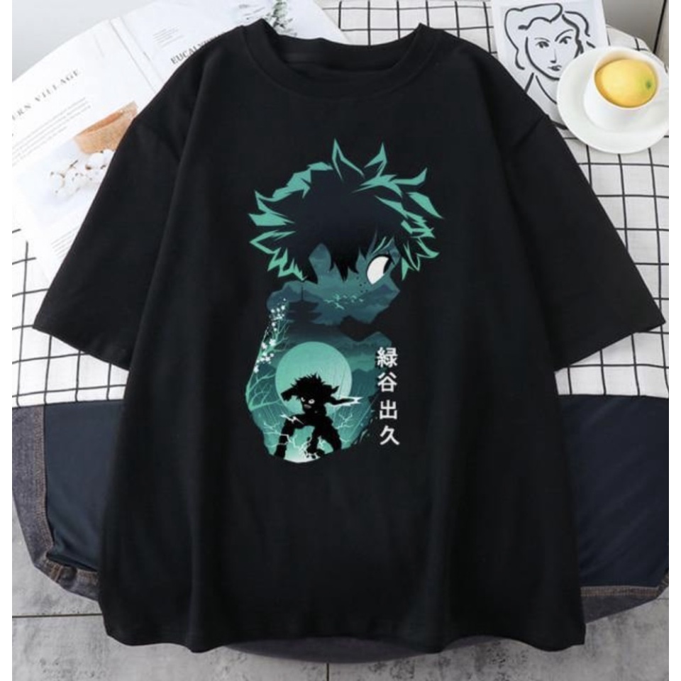 Kaos Oversize Print DTF izuku midoriya anime II BRIGO Kaos Oversize II Kaos Jumbo Size Pria &amp; Wanita