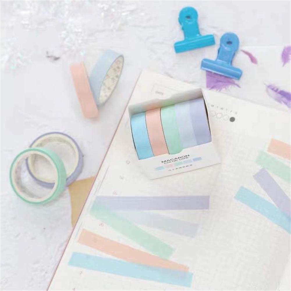 JRN008 – Deco Sticker Washi Tape Dairy Journal Scrapbook Label Solatip Isolasi Warna Gambar