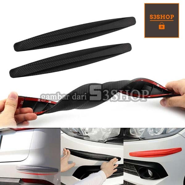 Pelindung Body Bumper Mobil Car Bumper Guard Sepasang Motif Carbon