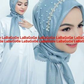Segi Empat Shinar Payet Mutiara Tabur / Segi Empat Shinar Glowing Payet Tabur / Segi Empat Hijab
