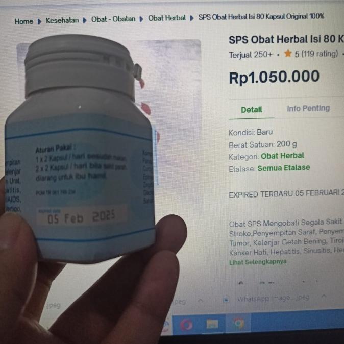 [Promo] Sps Obat Herbal Isi 80 Kapsul Original 100% - Obat Obatan - Medis - Herbal