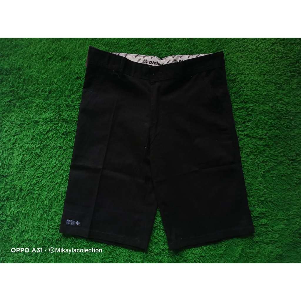 Celana Chino Pria Pendek Hitam Dickies Premium Full Acc