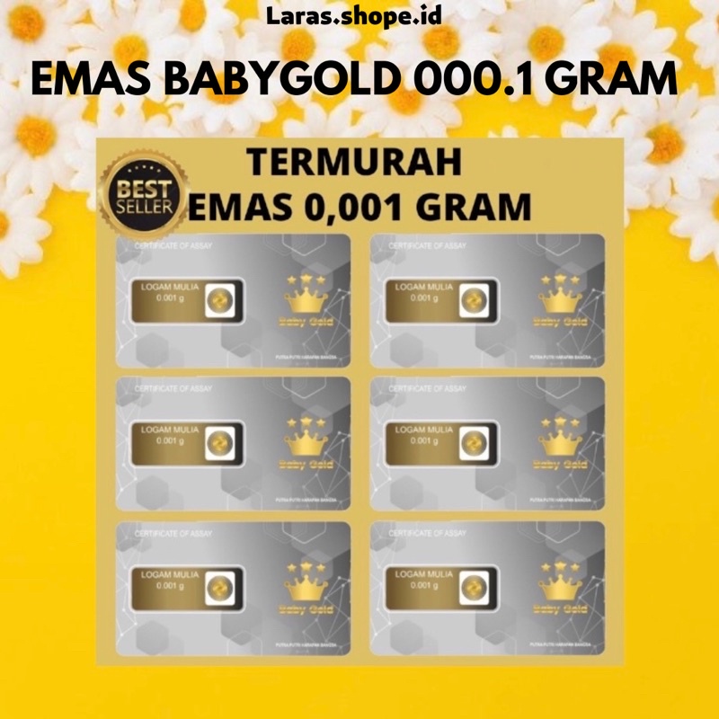 BABY GOLD EMAS MINI LOGAM MULIA 0.001 GRAM