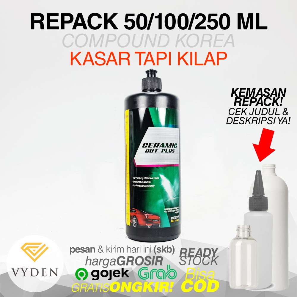 IPO CERAMIC CUT PLUS REPACK Compound Kompon Kasar Soft Hard Paint Baret Dalam Kusam Kerak Air Jamur Kaca MURAH