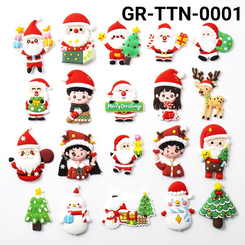 

GR-TTN-0001 Cake topper silikon santaclaus snowman pohon natal kijang (mainan) yamama baking
