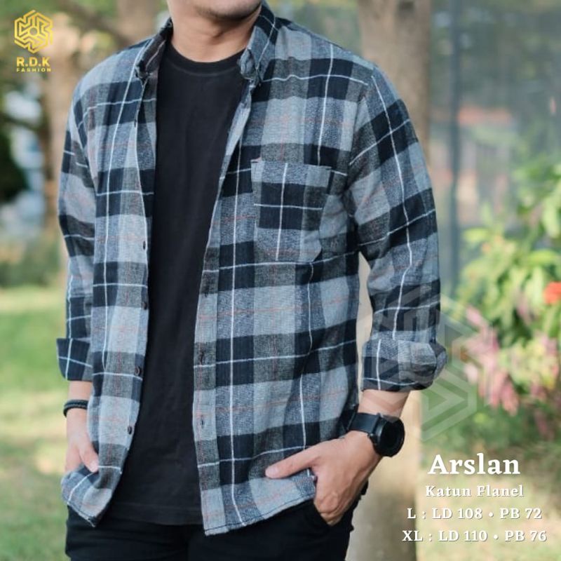 KEMEJA FLANEL LENGAN PANJANG ARION/ARSLAN/AQDAS/AIMAR/ADAM/ABRAM BY RDK