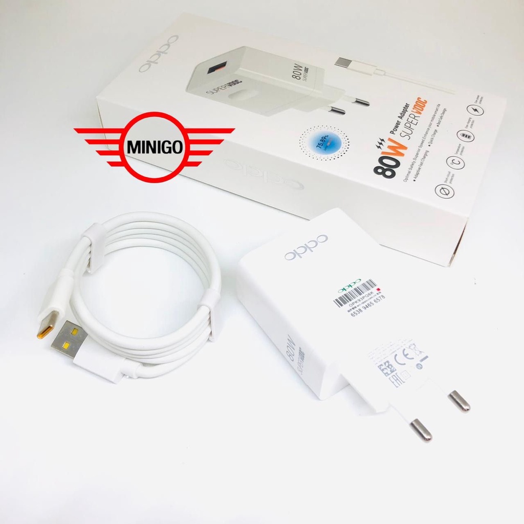 PROMO Charger Casan Cas A77s New Ready Boss 80W A53 A54 A55 Reno 4F 65W Fast Charging Tipe TYPE C dan MICRO-USB