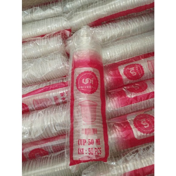 Cup  Plastik Pudding / ice cream / Agar Agar ukuran 50 ml