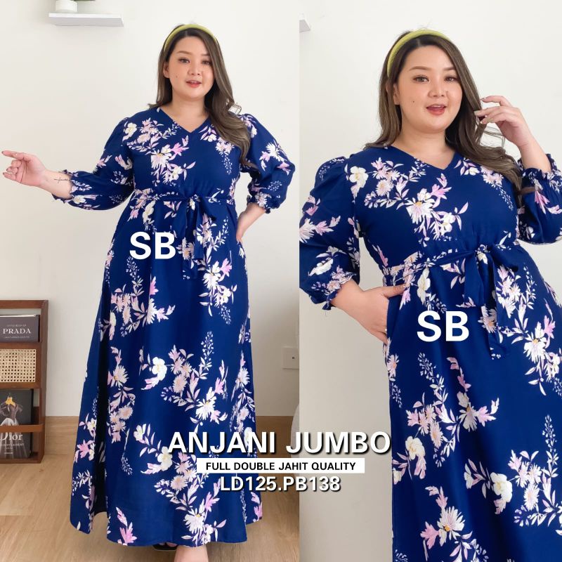 Dress jumbo Anjani exlusiv dress bigsize baju jumbo XXL ld 125