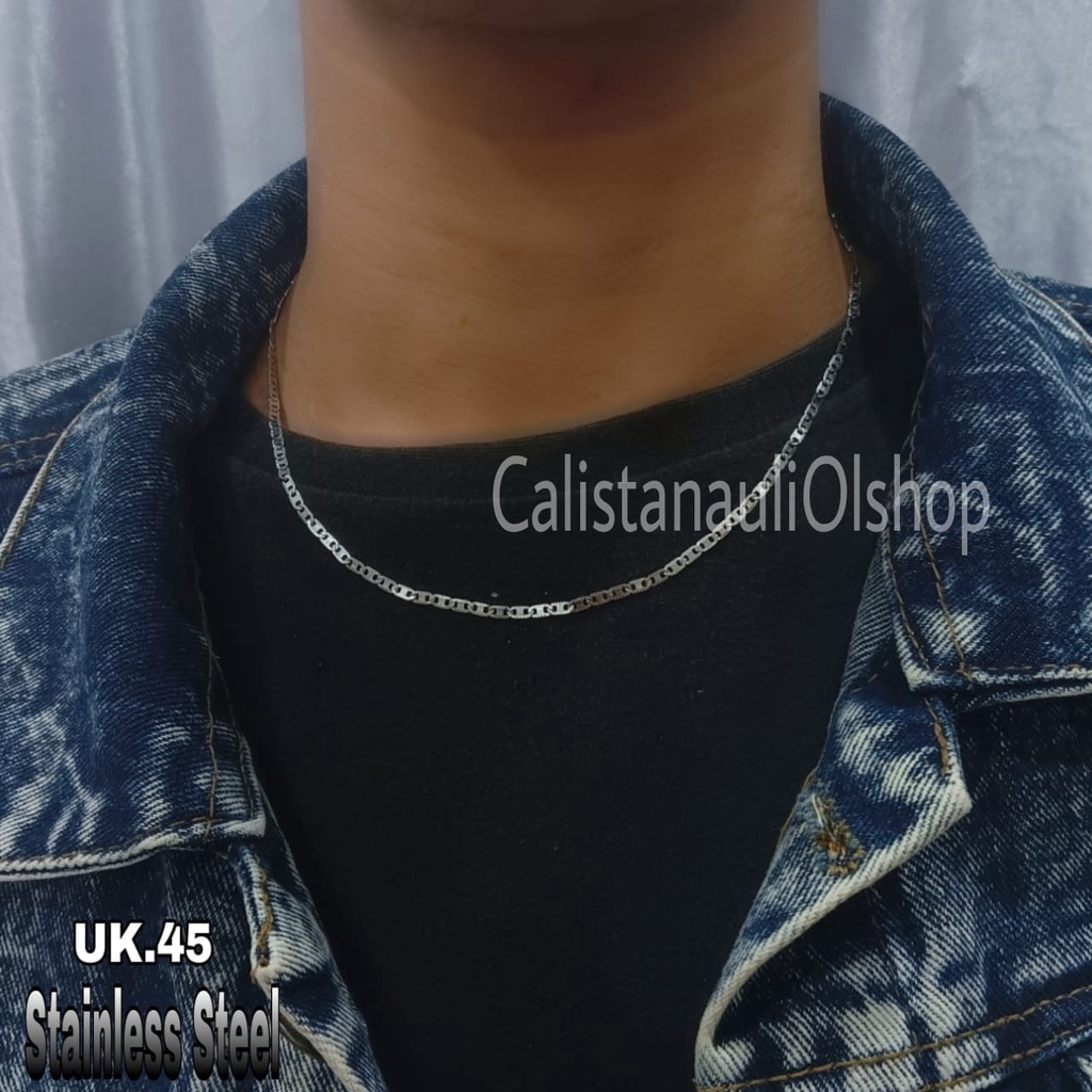 KALUNG COWO RANTAI SILVER UKIR PERHIASAN EMAS KOREA ANTI KARAT DAN ANTI LUNTUR