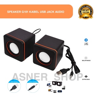 Speaker G101 Meja Kabel USB Jack Audio Music Box Bass For PC laptop Handphone komputer Multimedia Model kotak mini