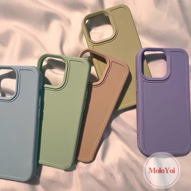 Soft Case Matte Warna Permen Macaron Untuk iPhone 14 13 11 12 Pro MAX 7plus 8plus XR X XS MAX 7 8 Plus