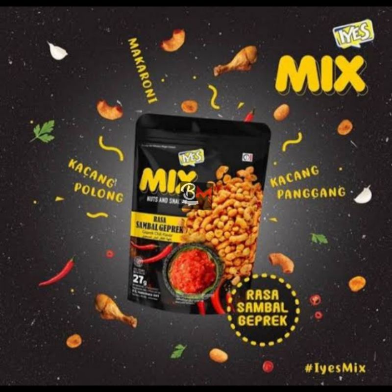 Iyes Mix Sambal Geprek 27gr( isi 10 pcs , HET 2000/ PCS)