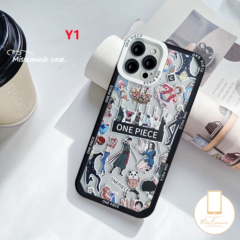 Trendy Casing OPPO A17 A17 A17k A5s A12 A16 A95 A54 A15 A57 A55 A15s A16K A7 A1K A76 Reno 5 7 4F 6 A74 A5 A9 2020 A96 A3s A31 A12E A11 A94 A35 Kartun One Piece Tickets Soft TPU Case Tempat Kotak Makan