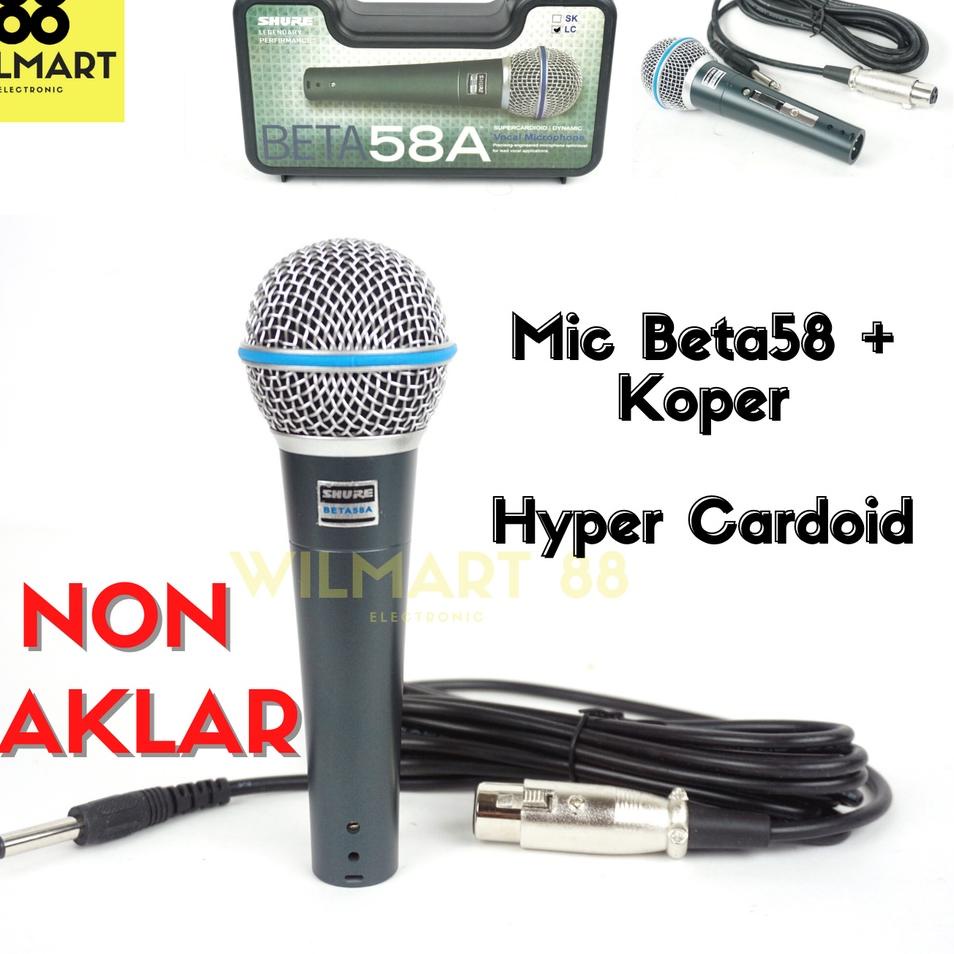 Murah [✅COD] Mic Kabel Shure BETA 58 LC Vocal Microphone - Shure BETA 58A LC - (Tanpa Saklar)
