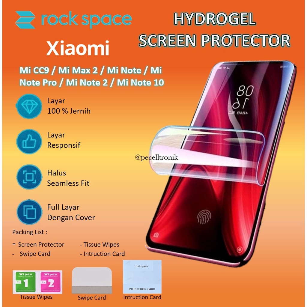 Rock Space Anti Gores Screen Guard Protector Pelindung Layar HP Xiaomi Mi CC9 Mi Max 2 Mi Max 4 Baha