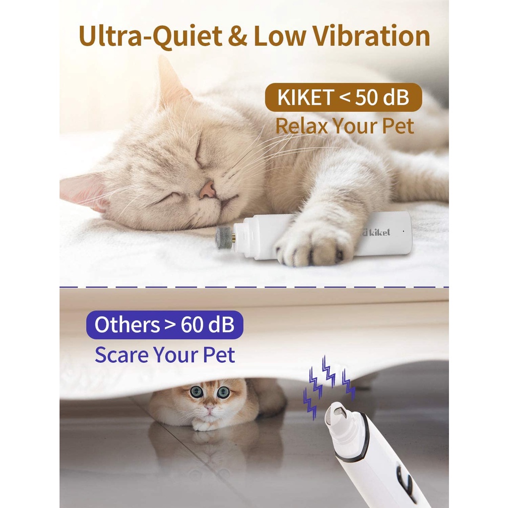 Gunting Kuku Elektrik USB Rechargeable Untuk Anjing / Kucing