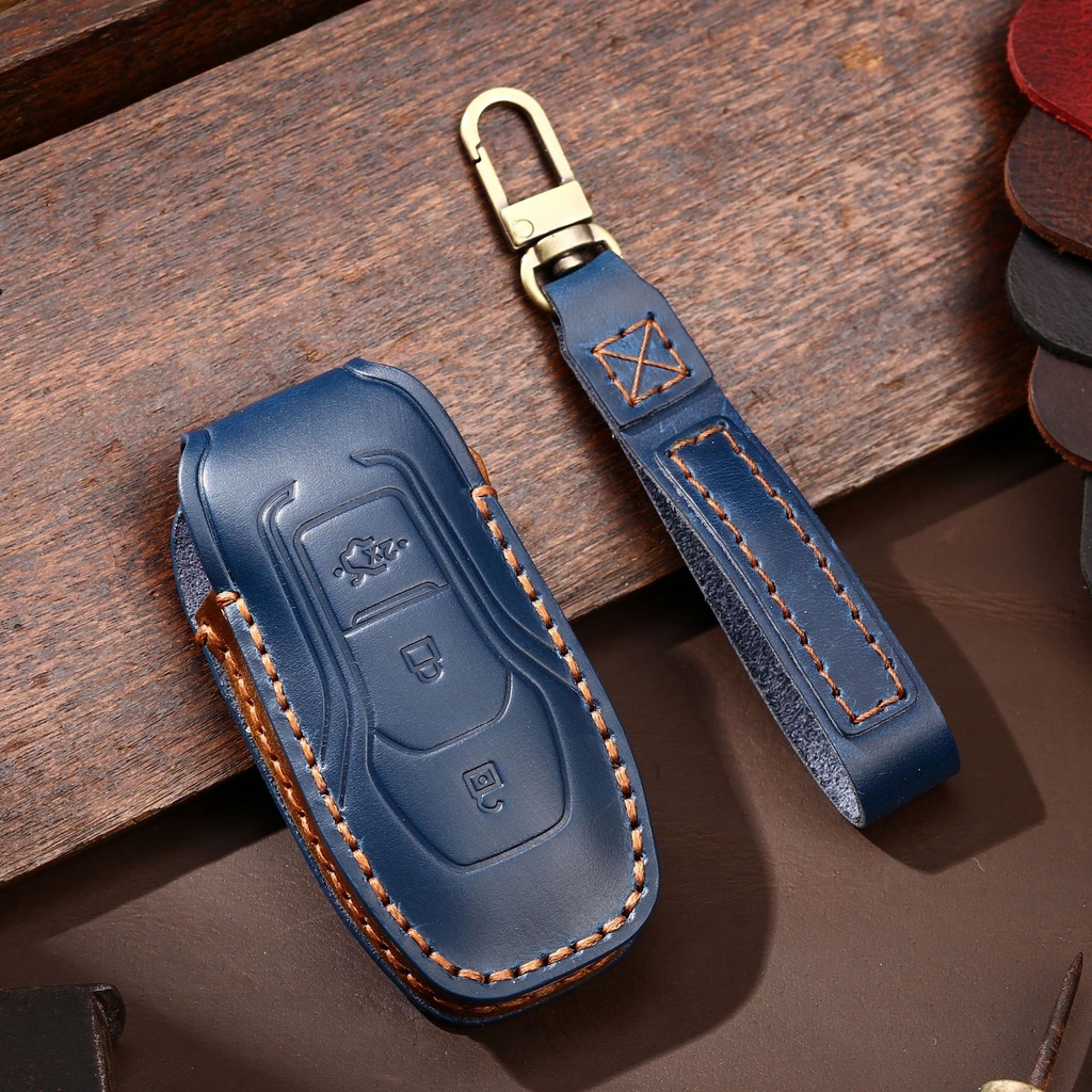 Casing Kunci Mobil Ford focus kuga Mondeo Handmade Bahan Kulit Asli