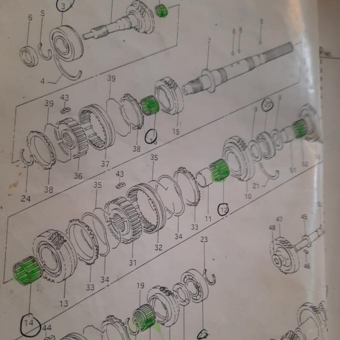 BEARING BAMBU SET TRANSMISI KATANA 6PCS LAHER BAMBU PERSENELING JIMNY