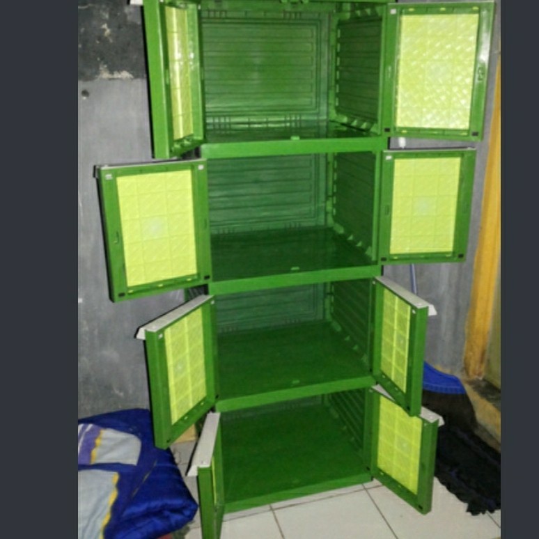 Lemari Pakaian Susun 4 Karakter Multiclub Rak Box Baju Sepatu Tempat Penyimpanan Plastik
