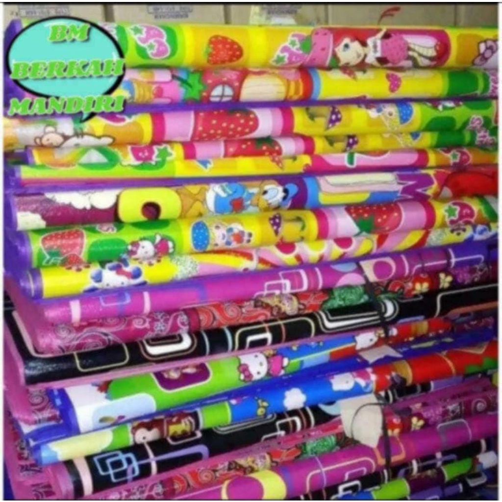 TIKAR MOTIF 120X150CM KARTUN SPONS KARPET ALAS TAHAN AIR TIKER BESAR WATERPROOF PERLAK BAYI