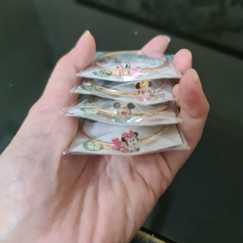 Gelang bangle anak minnie mickey mouse UBS kadar 8K 375