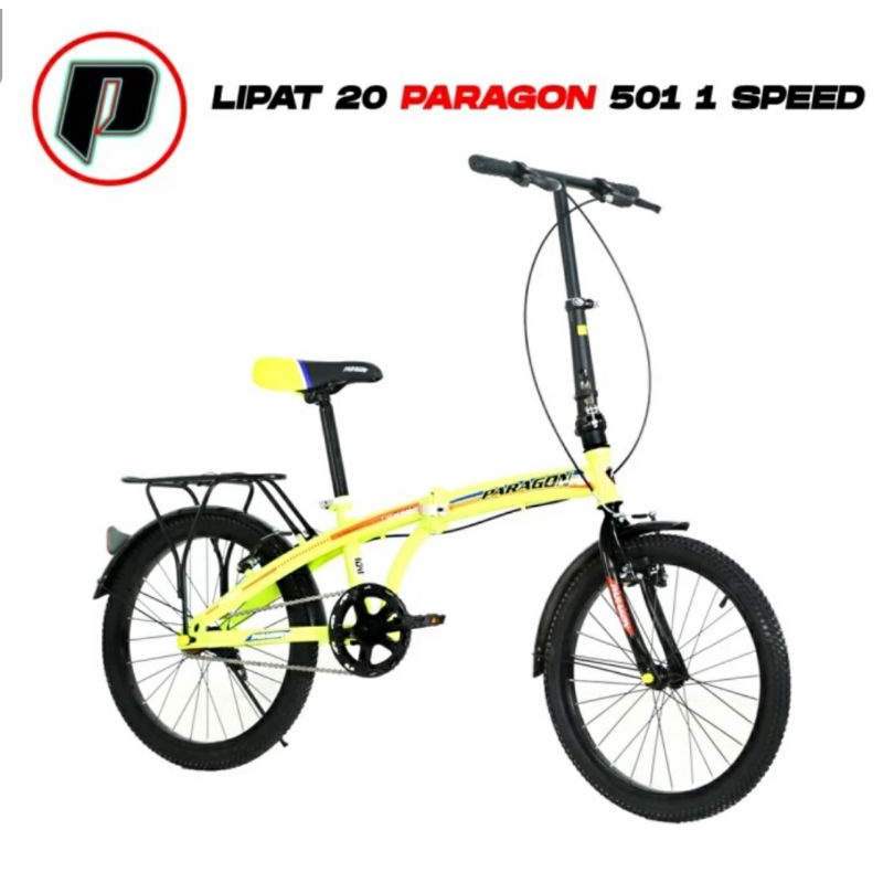 Sepeda Lipat Paragon 501 Ukuran 20 Inch Single Speed