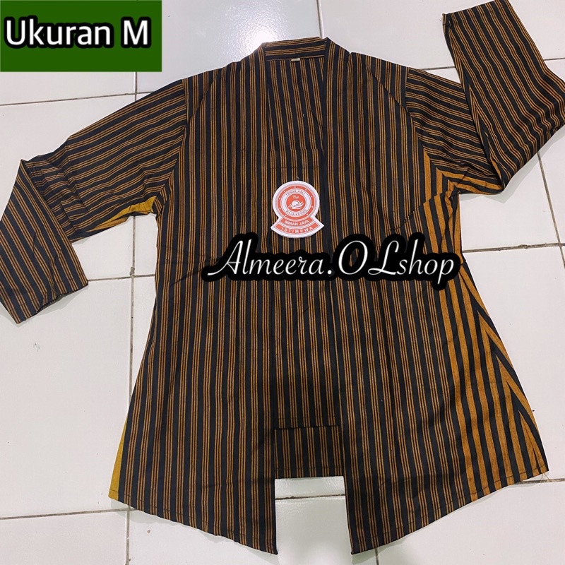 kebaya lurik Alusan gradiasi hitam salur coklat raja keong