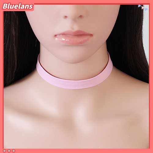 Kalung Choker Bahan Kulit Imitasi Gaya Punk Untuk Wanita