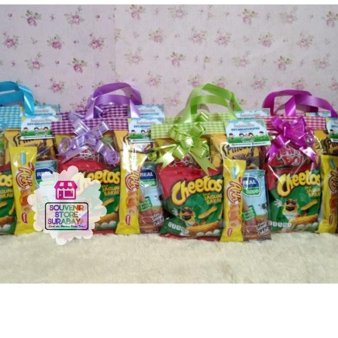 

7.7 BRANDS FESTIVAL Murah! Bingkisan Ulang Tahun MINI /Bingkisan souvenir murah/ Souvenir Snack paling murah /souvenir cantik
