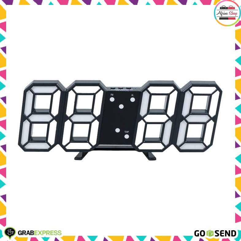 Jam Meja Digital LED Jam Dinding Digital dengan Alarm