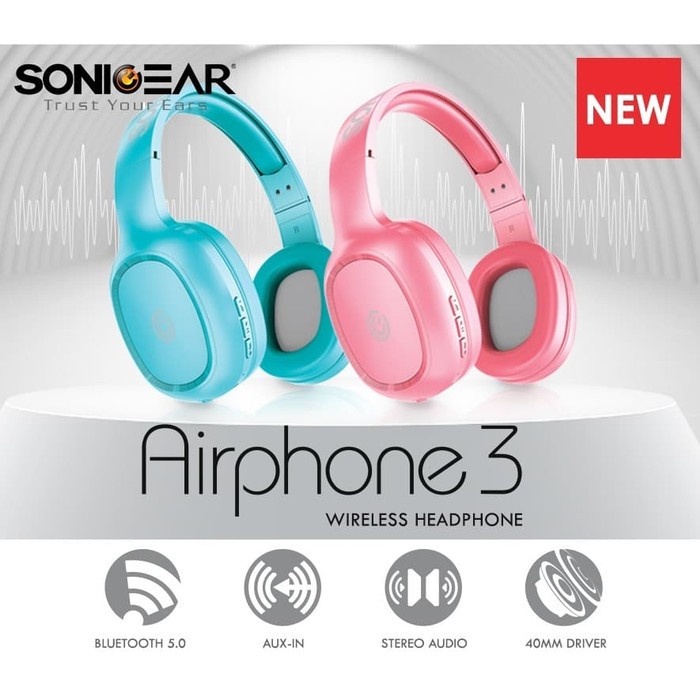 Sonic Gear Airphone 3 Wireless Headphone Sonicgear