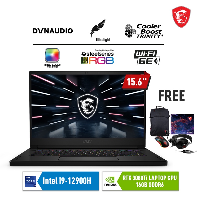 MSI Stealth GS66 12UHS-218ID | i9-12900H |  RTX3080Ti 16GB |  2TB NVMe PCIe Gen4x4 SSD | DDR5 16GB*2