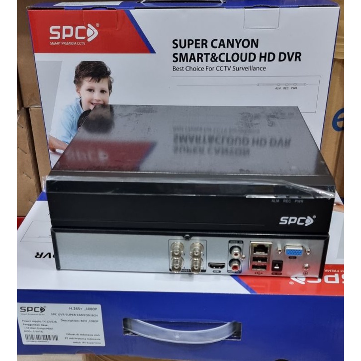 DVR SPC 4 CHANEL 5 IN 1 SUPPORT SEMUA JENIS CAMERA AHD,  HDTVI,  ANALOG DAN IP