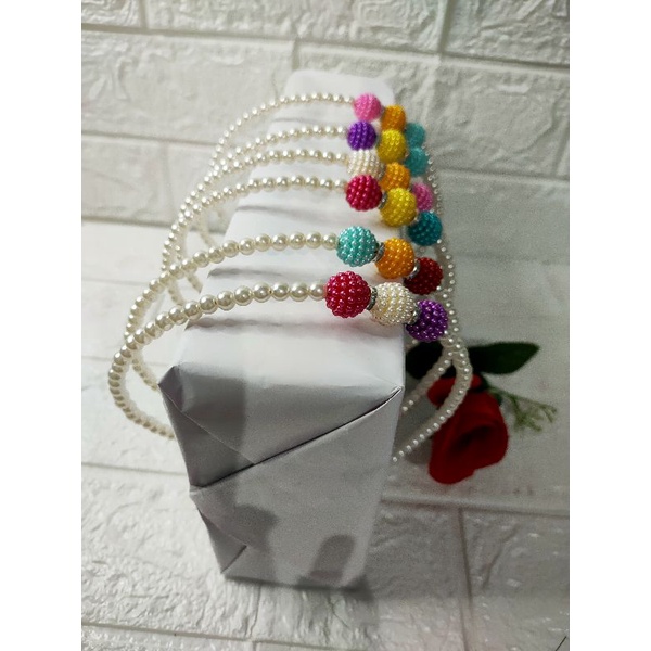 Bando Mutiara Warna Warni Bando Korea Bando Kekinian Bandana Wanita Murah