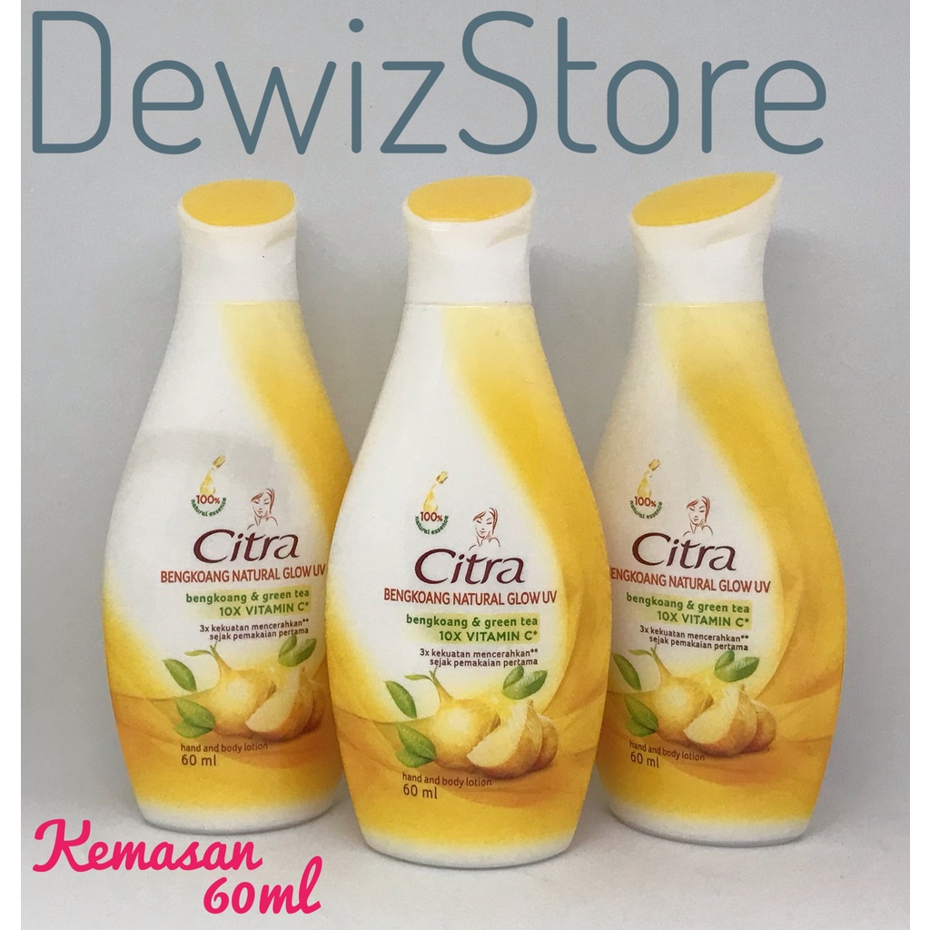 CITRA HAND AND BODY LOTION NATURAL GLOWING WHITE UV BENGKOANG - 60ML