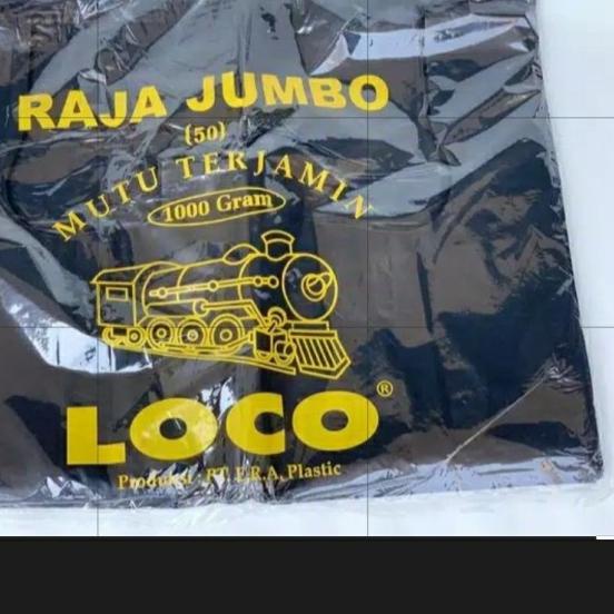 

Kantong hitam Loco JUMBO uk 50 (1000gr) plastik Tebal