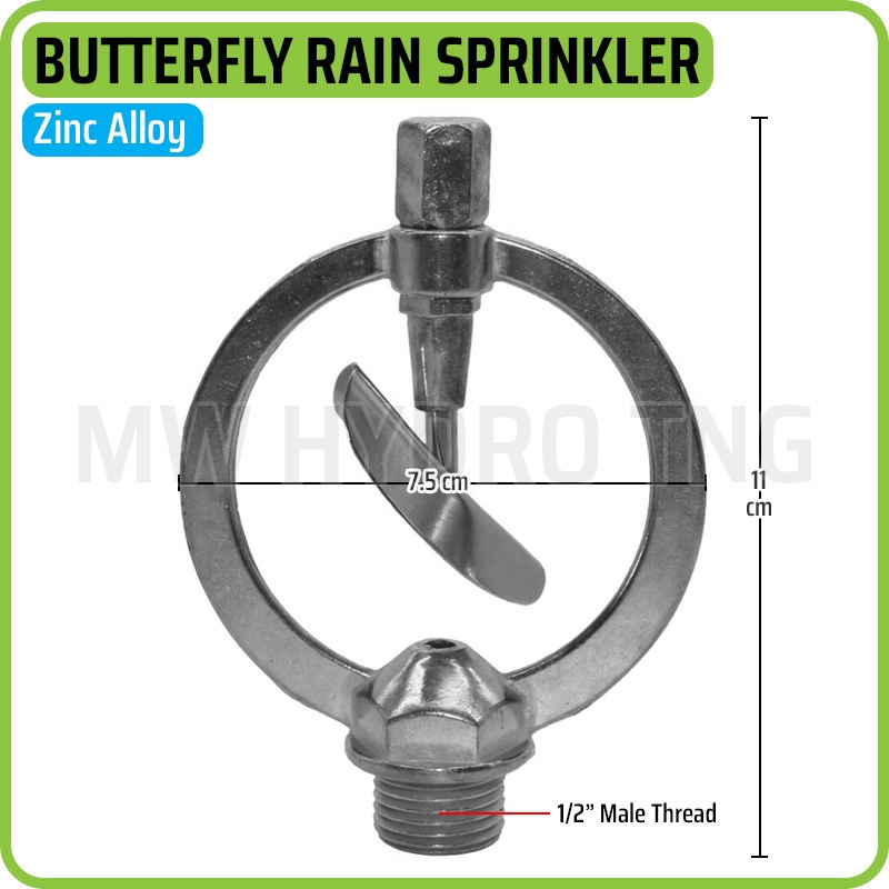 Sprinkler Taman Model Kupu-Kupu - Butterfly Rain Sprinkler Zinc Alloy