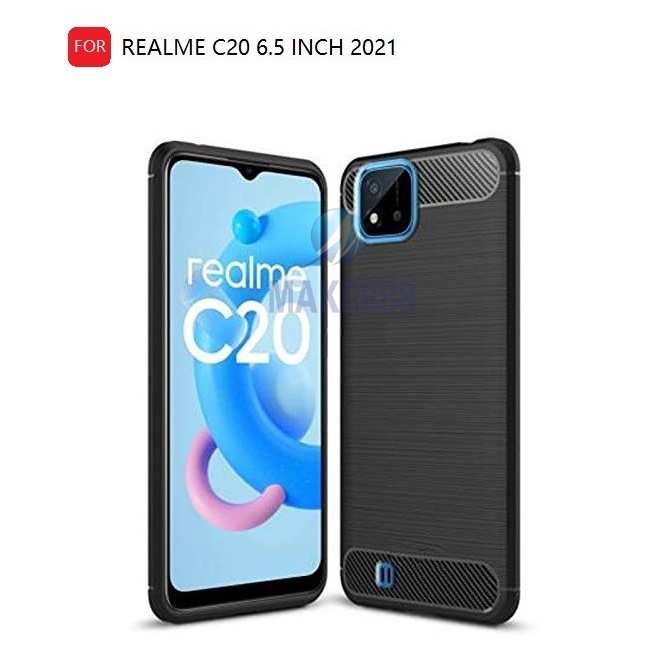 CASE SLIM FIT CARBON IPAKY REALME C20 SOFTCASE - GA