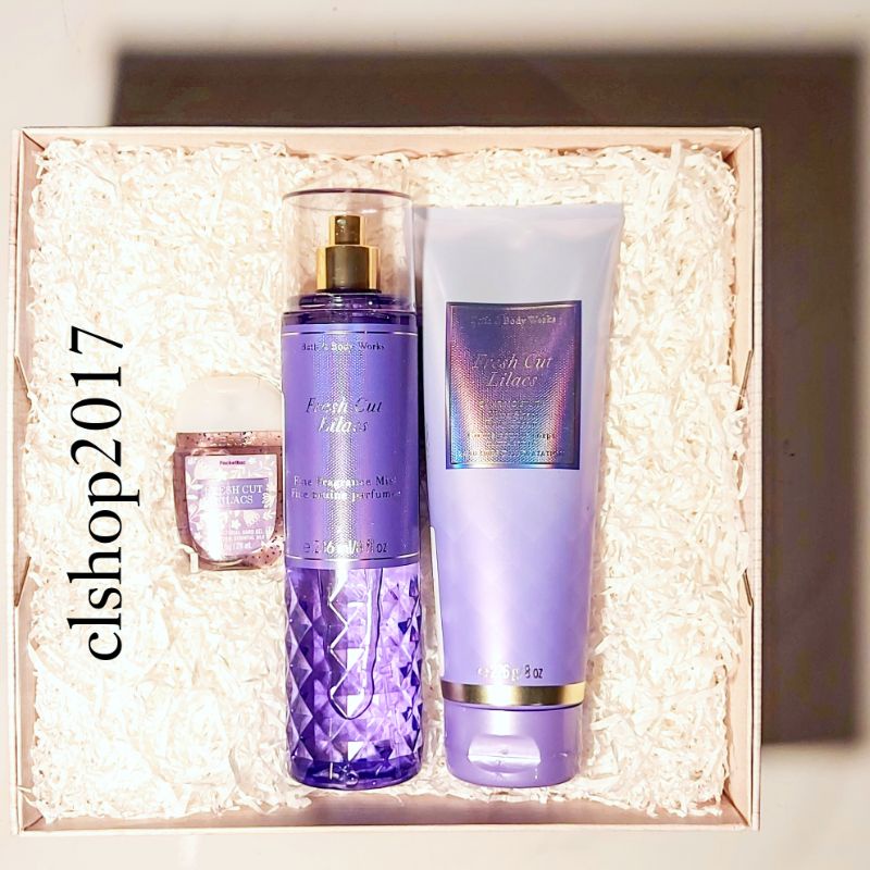 BBW FRESH CUT LILACS GIFT SET PAKET BATH &amp; BODY WORKS