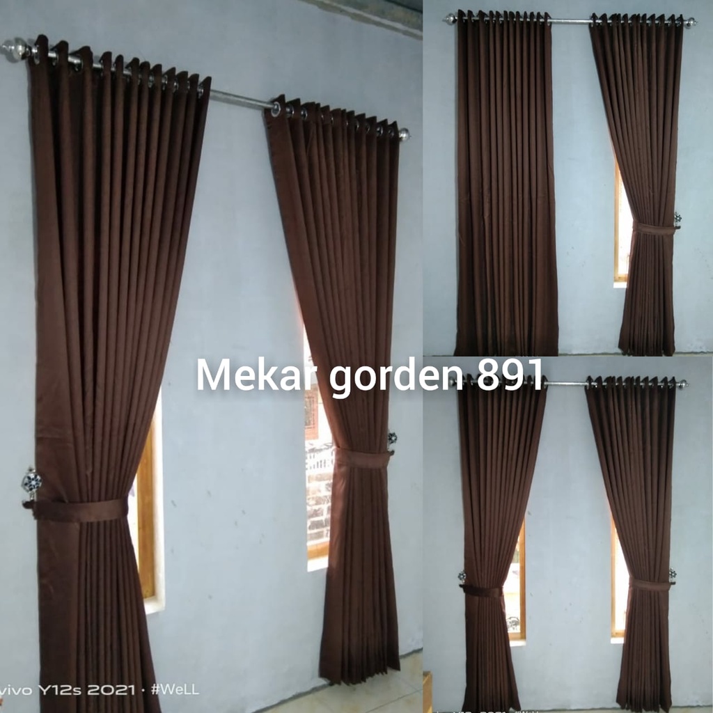 mekargorden891 gorden blackout polos premium 12 gelembung 24 ring tirai jendela minimalis gordeng ko