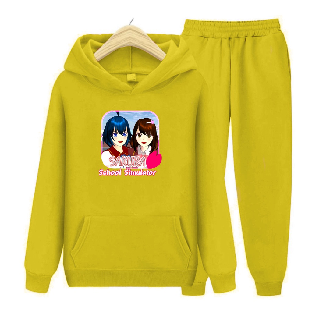 Setelan Sweater anak perempuan SAKURA /Baju Sweater Hoodie Anak Part 2