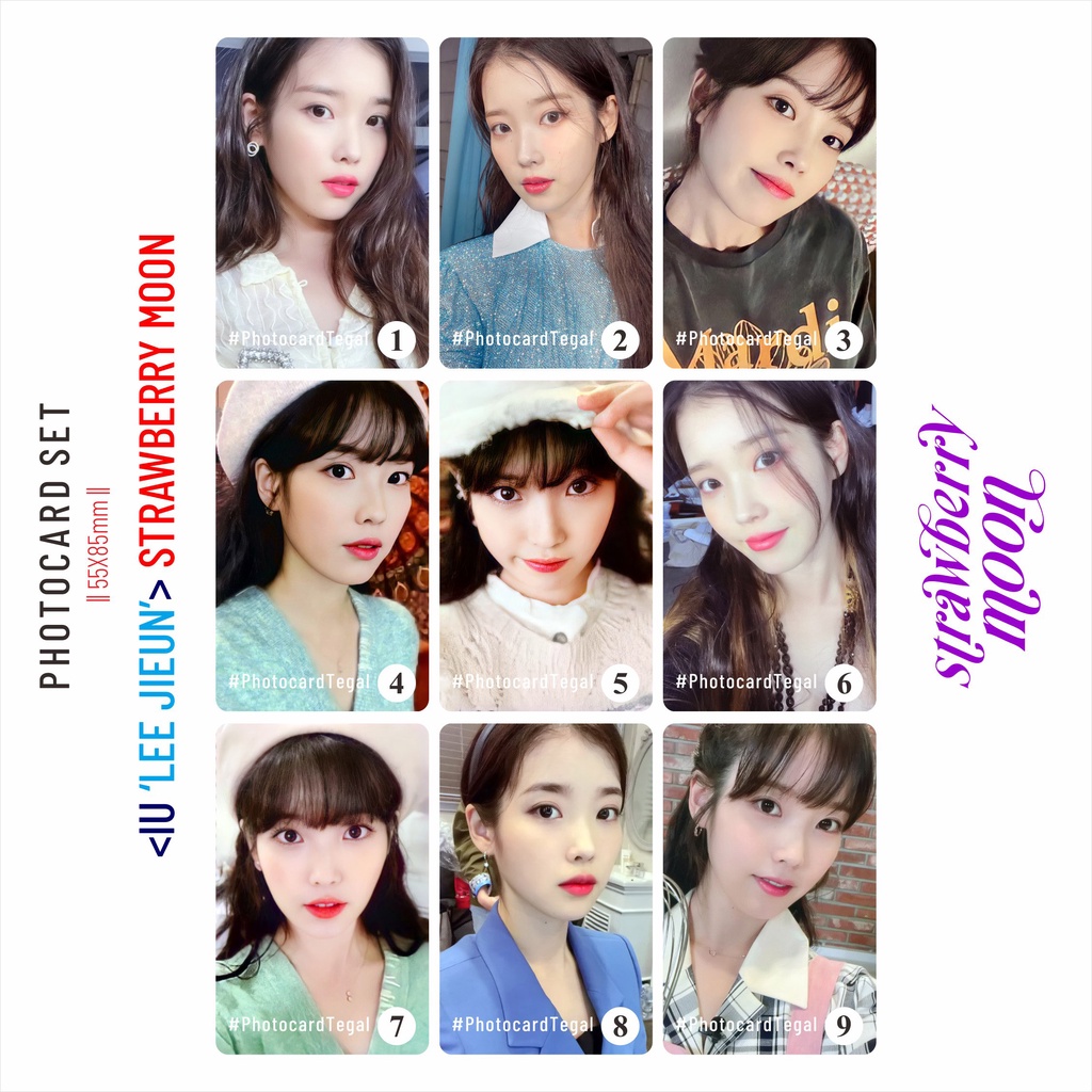 [READY] PHOTOCARD IU (LEE JI EUN) LILAC, CELEBRITY, STRAWBERRY MOON, BENEFIT