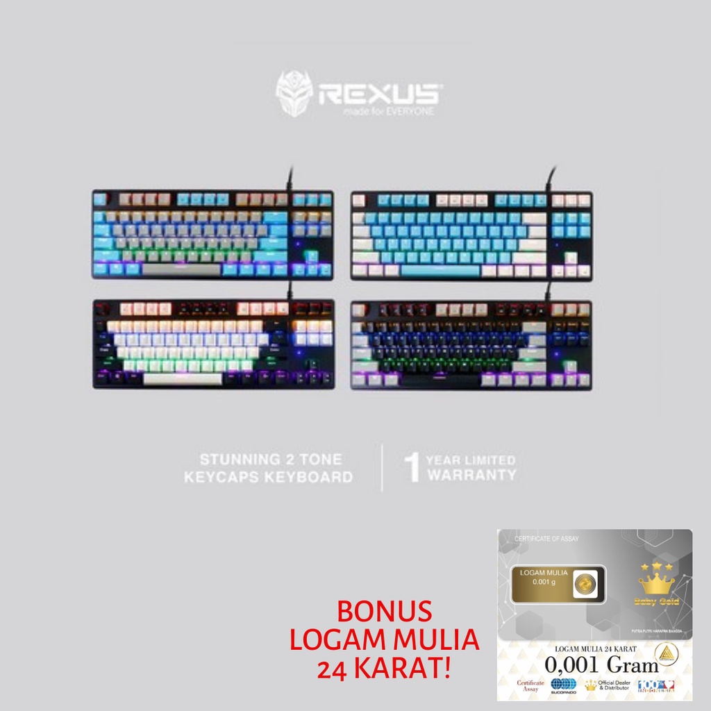 Rexus Keyboard Gaming Mechanical Legionare MX5.2 TKL