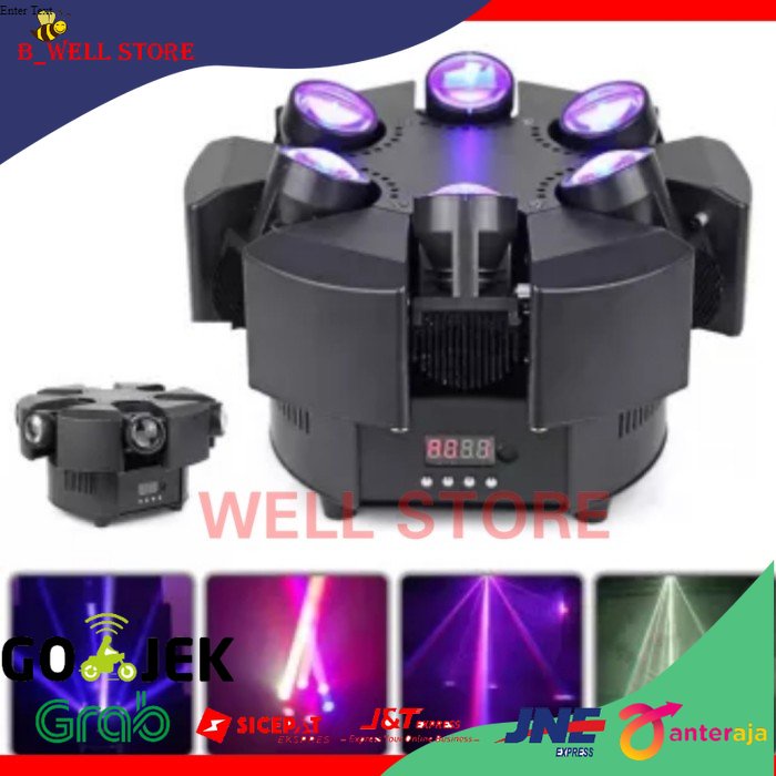 Lampu Moving Head Beam Spider 6X10W Full Colour