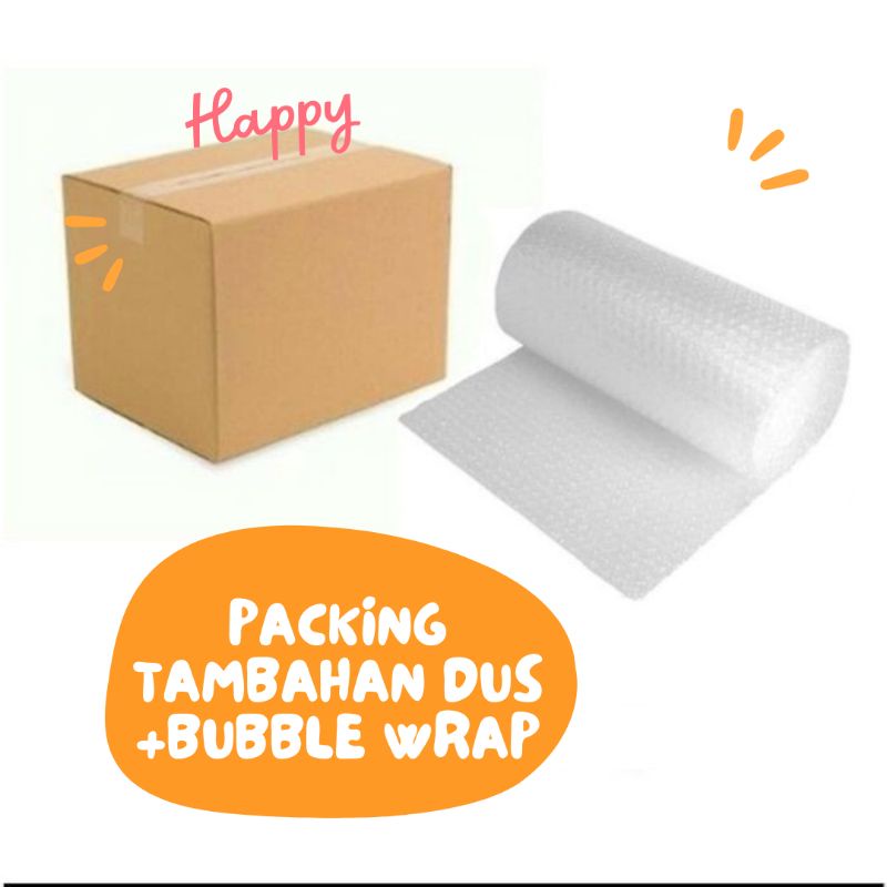 

Tambahan packing dus+bubble wrap