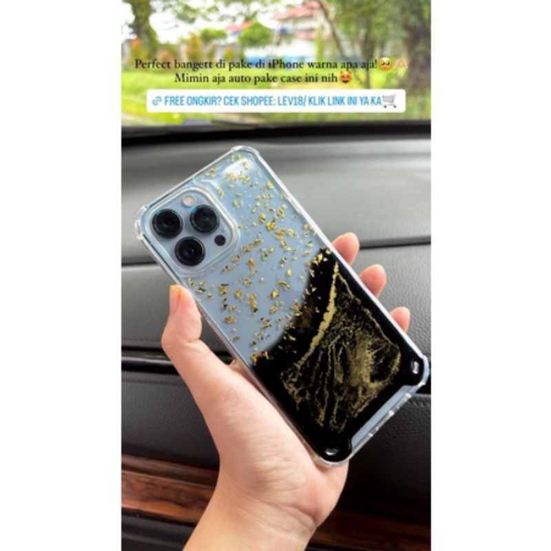 PREMIUM RESIN CASE RESIN ART LUXURY BLACK CASE