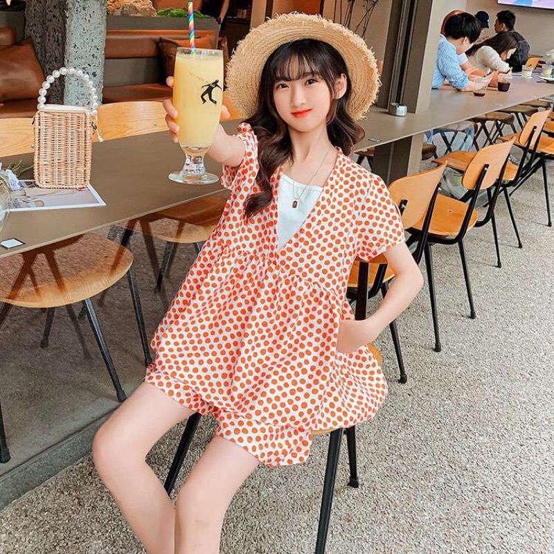 S03-07 Setelan baju import anak remaja simple ala korea